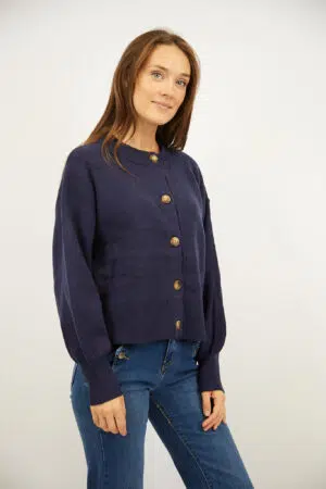 סריג עם כפתורים Lou | נייבי