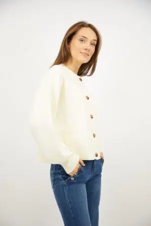 סריג עם כפתורים Lou | בז