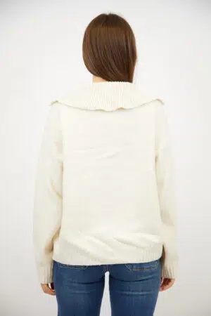 סריג עם צווארון פולו Iris | בז