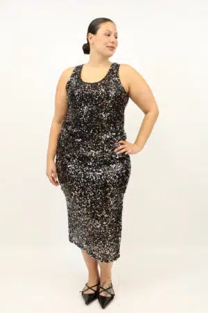 גופייה בעיטור פאייטים  Inès | כסוף