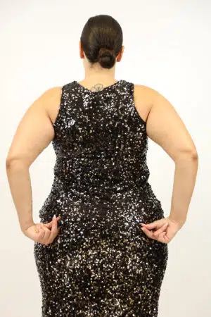 גופייה בעיטור פאייטים  Inès | כסוף