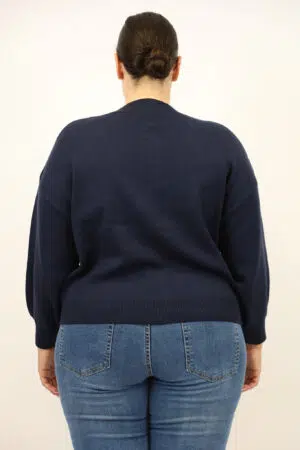 סריג עם כפתורים Angèle|נייבי