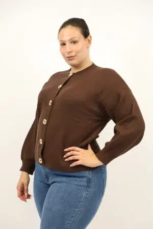 סריג עם כפתורים Angèle|קפה