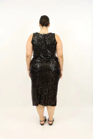 גופייה בעיטור פאייטים  Inès | שחור