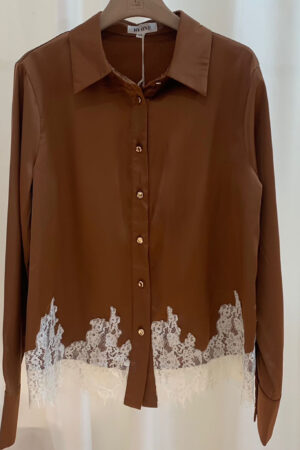 חולצה תחרה Sofia | שוקו – BY-YD009-5-CHOCO