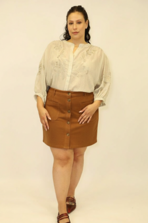 חצאית מיני Shira | קאמל – ML-M260-5-2283-CAMEL