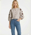 חולצה פסים Élise | קפה – JSM-CH3505-CAFE