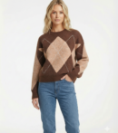 סריג משובץ Chloé | קפה – JSM-JP8298-CAFE