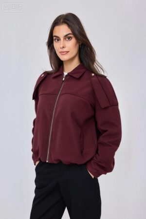 מעיל בומברס Romy | בורדו – ML-1227-2283-BORDO