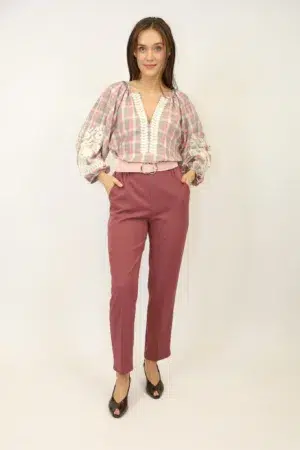 מכנסי סיגר Katy | ורוד – EDN-6608-ROSE