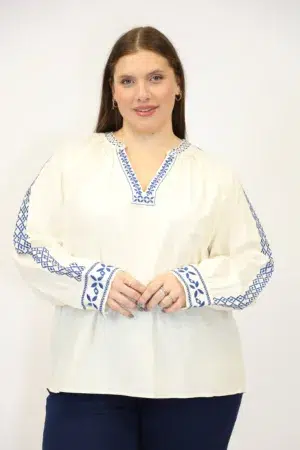 חולצה Laura | בז – ML-M358-5-1758-BEIGE
