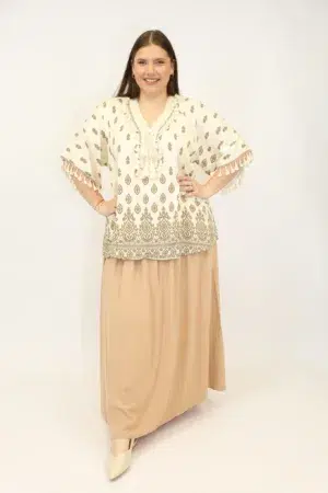 חצאית Coralie | בז – ML-M927-5-2289-BEIGE