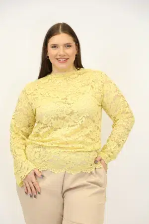טופ תחרה Eline | צהוב – MLY-3786-2-YELLOW
