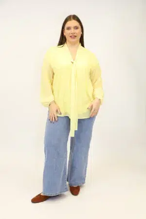 חולצה נקודות Jessica | צהוב