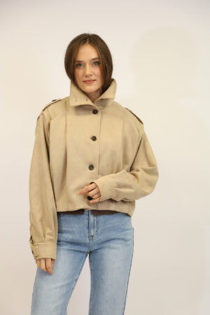 מעיל עם כפתורים Lolita | בז – MM-6507-1-BEIGE