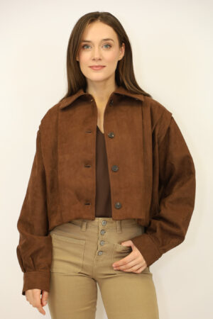 מעיל עם כפתורים Lolita | חום – MM-6507-2-BROWN