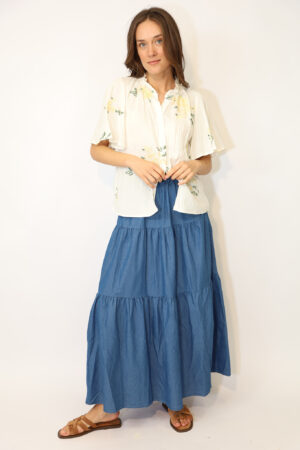 חצאית מקסי Michèle | כחול – BO-B321-968-BLUE