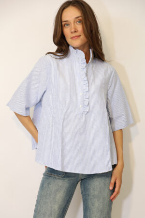 חולצה פסים Judith | כחול – CHR-TOP3655-BLUE