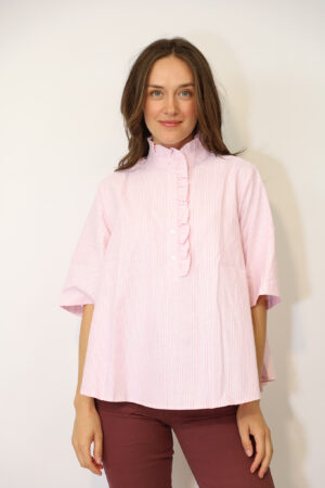 חולצה פסים Judith | ורוד – CHR-TOP3655-PINK