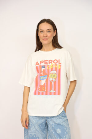 טי שירט כותנה APEROL | לבן – IV-PR8841-APEROL