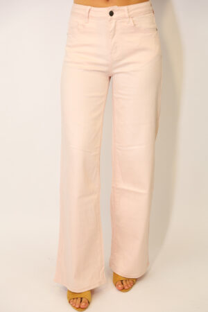 WIDE LEG TENCEL גינס  Lara | ורוד
