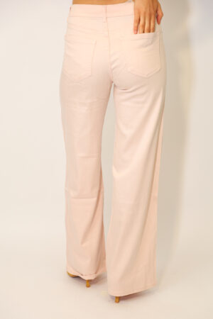 WIDE LEG TENCEL גינס  Lara | ורוד