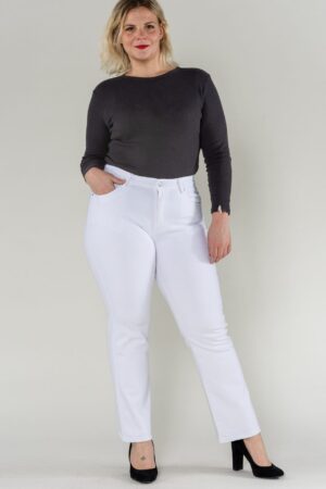 מכנסי גינס Straight Mila | לבן – NC-P612-10-WHITE