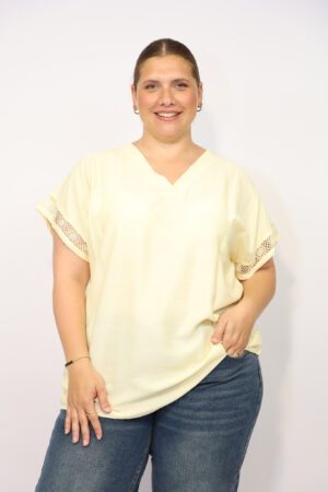 חולצה שרוול קצר Eline | צהוב – CHR-F472-YELLOW