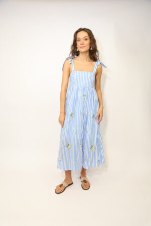 שמלה פסים Aline | כחול – IA-R6597-BLUE
