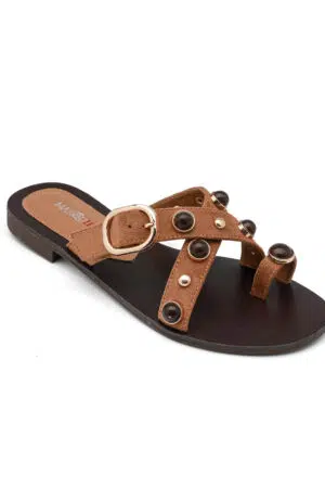 כפכפים עם רצועות Katy | קאמל – IDL-9819-CAMEL