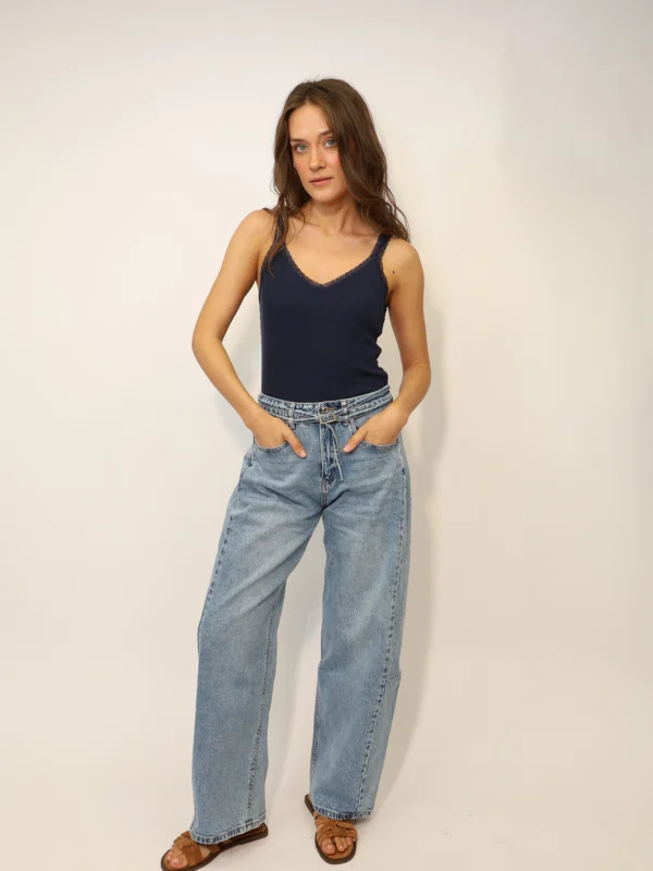 גינס בלון עם חגורה Celine