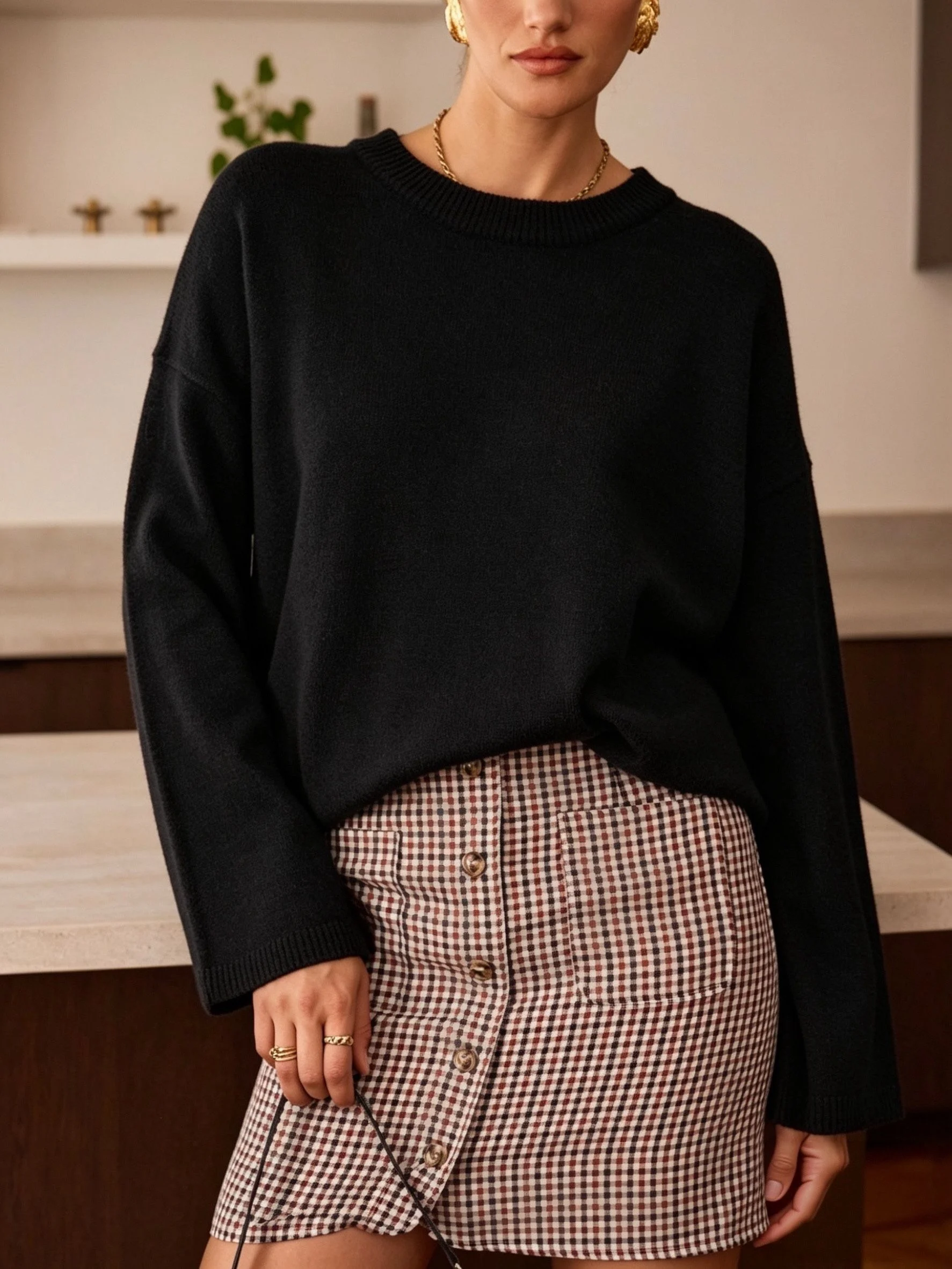 סריג Louise | שחור – IA-AR1162-BLACK